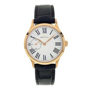 Zenith Ultra Thin Lady 18k Rose Gold White Dial 33mm Women's Watch 18.1025.680